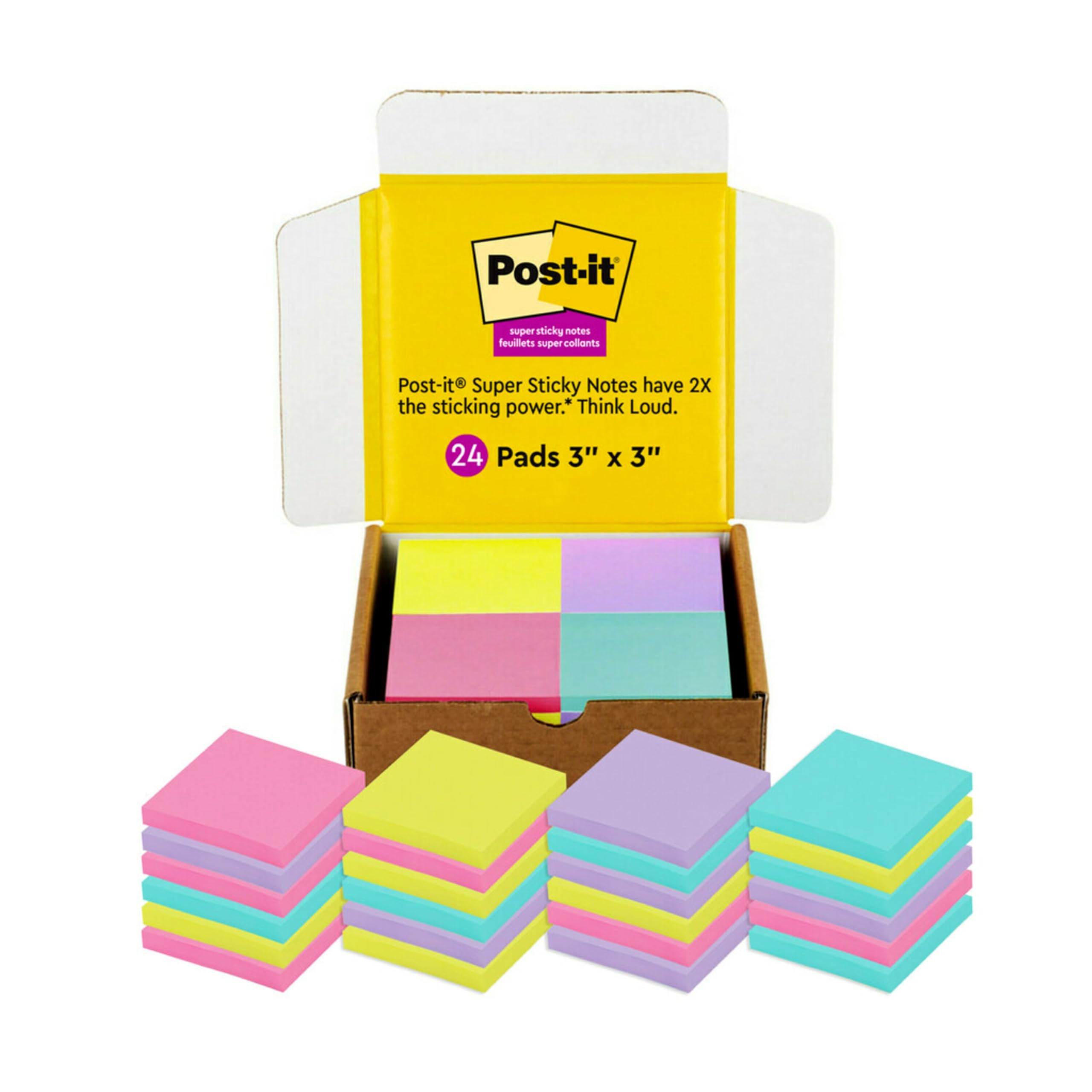 Amazon.com : Post-it Super Sticky Notes, 3x3 in, 24 Pads